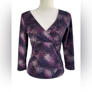 Vintage 90’s Purple Patterned Women's Top